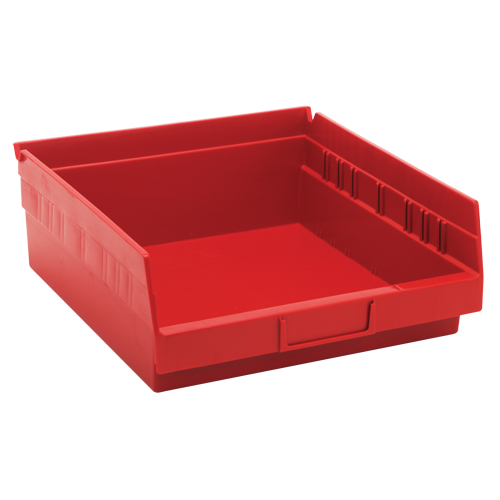 Bacs de rangement pour tablettes, 11-1/8" la x 4" H x 11-5/8" p, Rouge, Capacit&eacute; 30 lb Waymarc Industries Inc