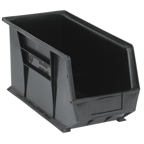 Ultra Stack & Hang Bin, 8-1/4" W x 9" H x 18" D, Black Waymarc Industries Inc