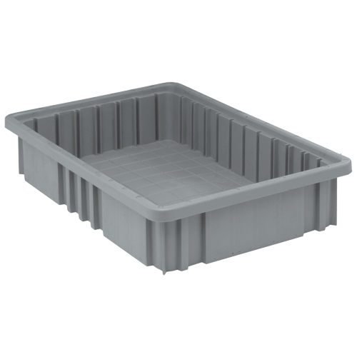 Contenants Divider Box, Plastique, 16,5" la x 10,9" p x 3,5" h, Gris Waymarc Industries Inc