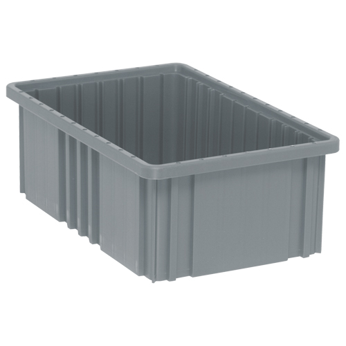 Divider Box&reg; Containers, Plastic, 16.5" W x 10.9" D x 6" H, Grey Waymarc Industries Inc