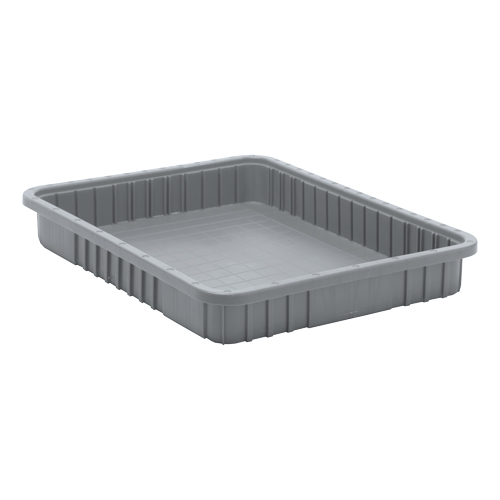 Divider Box&reg; Containers, Plastic, 22.5" W x 17.5" D x 3" H, Grey Waymarc Industries Inc