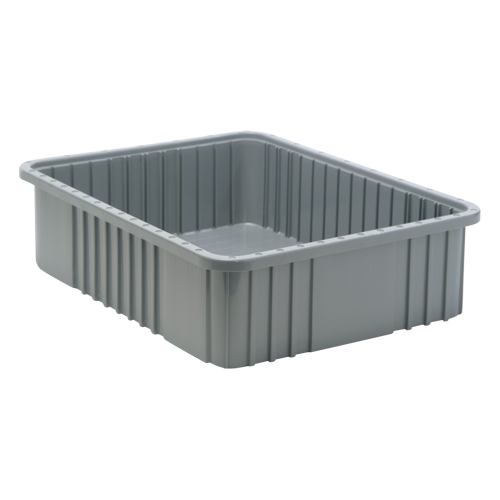 Contenants Divider Box, Plastique, 22,5" la x 17,5" p x 6" h, Gris Waymarc Industries Inc