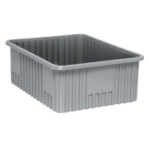 Contenants Divider Box, Plastique, 22,5" la x 17,5" p x 8" h, Gris Waymarc Industries Inc