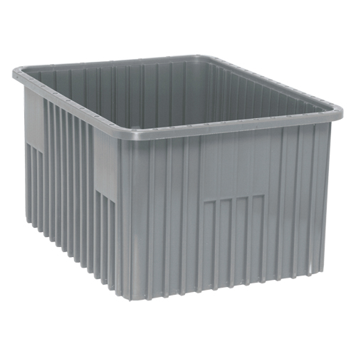 Contenants Divider Box, Plastique, 22,5" la x 17,5" p x 12" h, Gris Waymarc Industries Inc