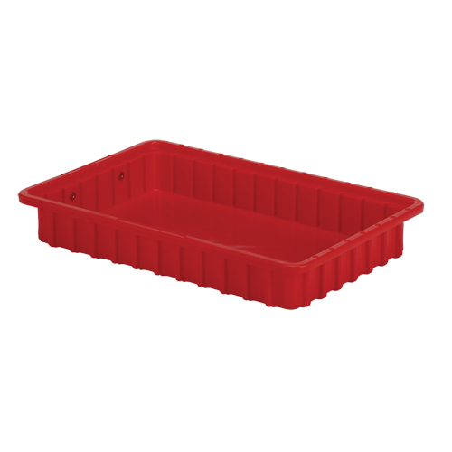 Contenants Divider Box, Poly&eacute;thyl&egrave;ne, 16,5" la x 10,9" p x 2,5" h, Rouge Waymarc Industries Inc