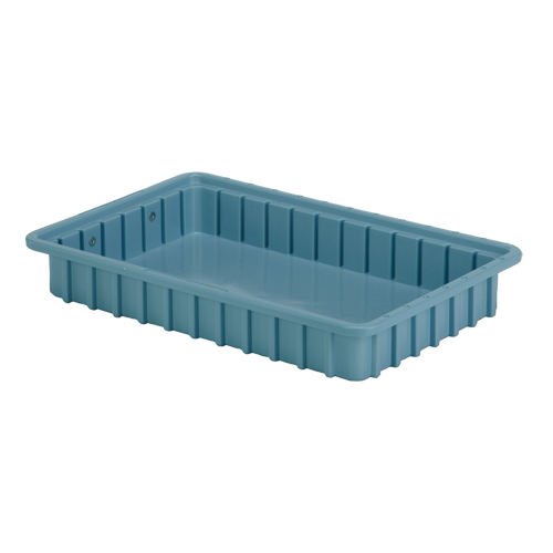 Divider Box&reg; Containers, Polyethylene, 16.5" W x 10.9" D x 2.5" H, Light Blue Waymarc Industries Inc