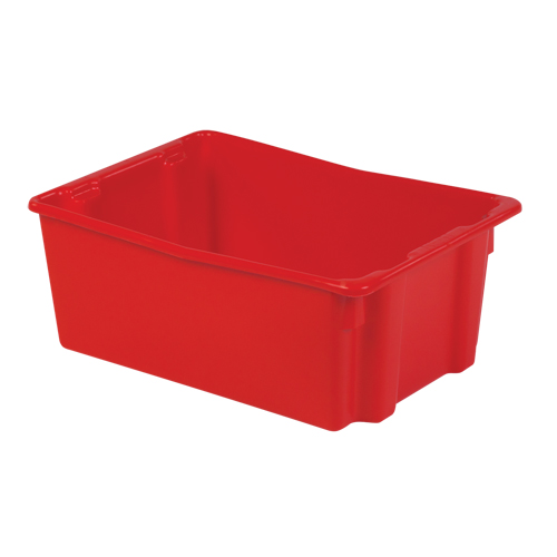 Polylewton Stack-N-Nest&reg; Containers, 10.5" x 26.1" x 18.7", Red Waymarc Industries Inc