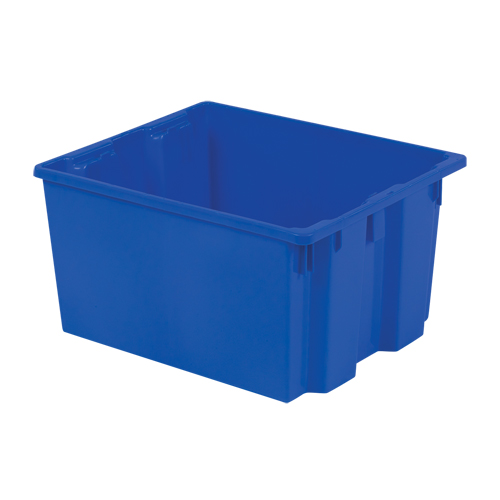 Polylewton Stack-N-Nest&reg; Containers, 13" x 24" x 20", Blue Waymarc Industries Inc