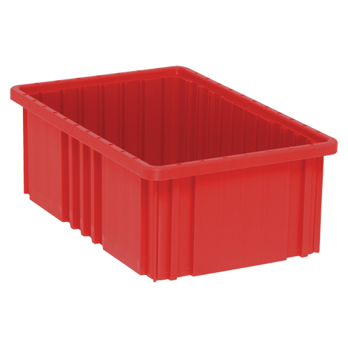 Contenants Divider Box, Plastique, 16,5" la x 10,9" p x 6" h, Rouge Waymarc Industries Inc