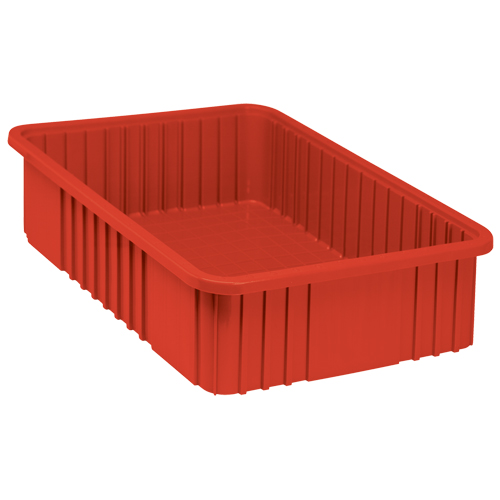 Contenants Divider Box, Plastique, 22,5" la x 17,5" p x 6" h, Rouge Waymarc Industries Inc