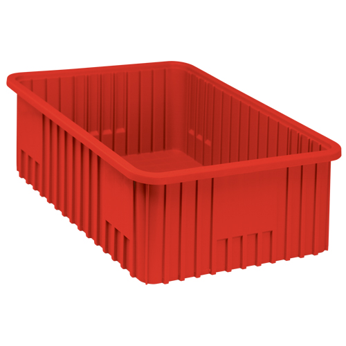 Contenants Divider Box, Plastique, 22,5" la x 17,5" p x 8" h, Rouge Waymarc Industries Inc
