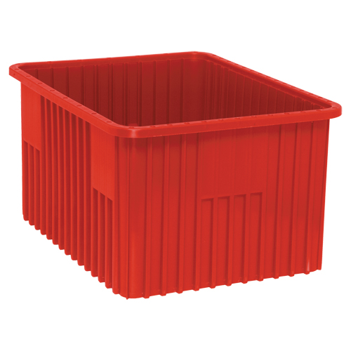 Contenants Divider Box, Plastique, 22,5" la x 17,5" p x 12" h, Rouge Waymarc Industries Inc