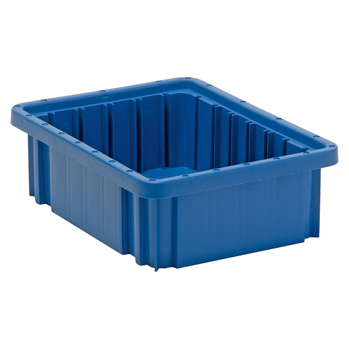Divider Box&reg; Containers, Plastic, 10.9" W x 8.3" D x 3.5" H, Blue Waymarc Industries Inc