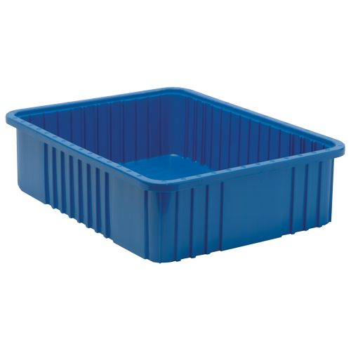 Contenants Divider Box, Plastique, 22,5" la x 17,5" p x 6" h, Bleu Waymarc Industries Inc