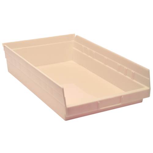 Economy Shelf Bin, 11-1/8" W x 4" H x 17-7/8" D, Ivory Waymarc Industries Inc