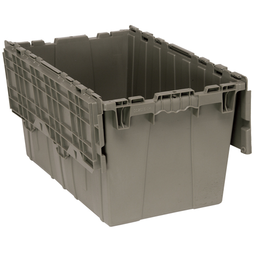 Attached-Top Distribution Container, 16-1/4" x 25-3/8" x 14-1/8", Grey Waymarc Industries Inc