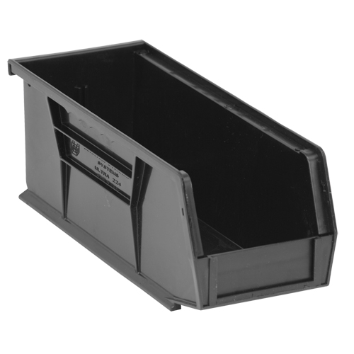 Environmentally Friendly Recycled Bin, 4.125"/3-3/16" W x 3-3/4" H x 10-7/8"/10.875" D, Black Waymarc Industries Inc