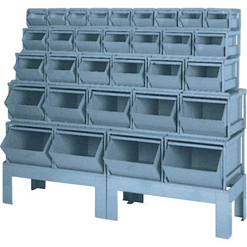 Pre-Engineered Bin Combinations, 1000 lbs. Cap., 68" W x 19-1/2" D x 55 1/4" H, Blue Waymarc Industries Inc