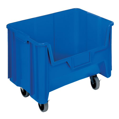 Bac g&eacute;ant mobile empilable, 12-7/16" ha x 19-7/8" la x 15-1/4" p, Capacit&eacute; de 250 lb, Bleu Waymarc Industries Inc