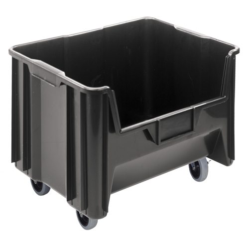 Mobile Giant Stack Container, 12-7/16" H x 19-7/8" W x 15-1/4" D, 250 lbs. Capacity, Black Waymarc Industries Inc