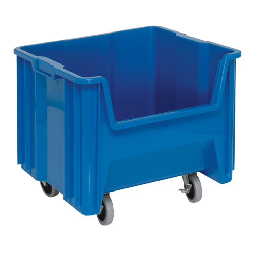 Bac g&eacute;ant mobile empilable, 12-1/2" ha x 16-1/2" la x 17-1/2" p, Capacit&eacute; de 250 lb, Bleu Waymarc Industries Inc