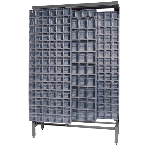 Syst&egrave;me de stockage &agrave; glissi&egrave;re &agrave; bacs basculants autonome, 48" la x 18" p x 77" h, 303 tiroirs Waymarc Industries Inc