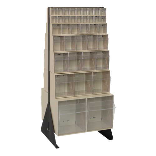 Support pour bacs basculants, 23-5/8" la x 16" p x 52" h, 76 tiroirs Waymarc Industries Inc