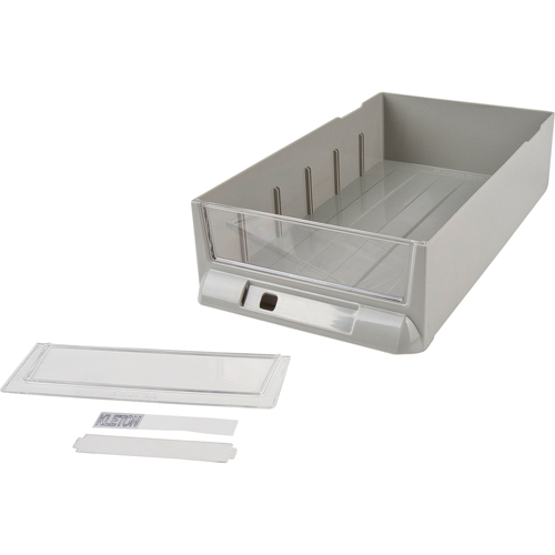 Replacement Drawer for KPC-100 Parts Cabinets, Plastic, 6-3/8" W x 11-3/10" D x 2-11/16" H, Grey Waymarc Industries Inc
