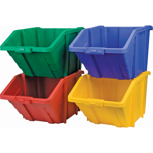 Jumbo Plastic Bin, 15-1/2" W x 13" H x 25" D, Blue, 200 lbs. Capacity Waymarc Industries Inc