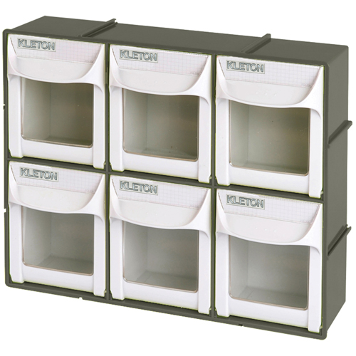 Heavy-Duty Tilt Bin, 11-3/4" W x 3-1/2" D x 9-3/4" H, 6 Drawers Waymarc Industries Inc