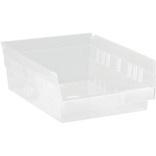 Bacs de rangement pour tablettes, 8-3/8" la x 4" H x 11-5/8" p, Transparent, Capacit&eacute; 30 lb Waymarc Industries Inc