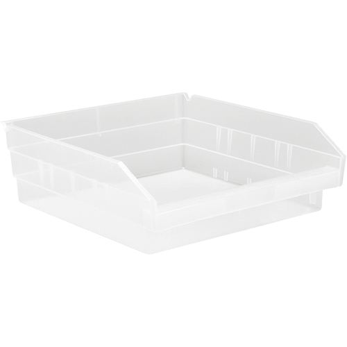 Bacs de rangement pour tablettes, 11-1/8" la x 4" H x 11-5/8" p, Transparent, Capacit&eacute; 30 lb Waymarc Industries Inc