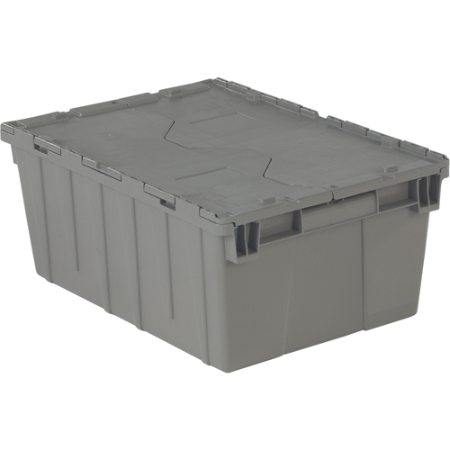 Contenants de distribution Flipak en plastique poly&eacute;thyl&egrave;ne (PE), 21,9" x 15,2" x 9,3", Gris Waymarc Industries Inc