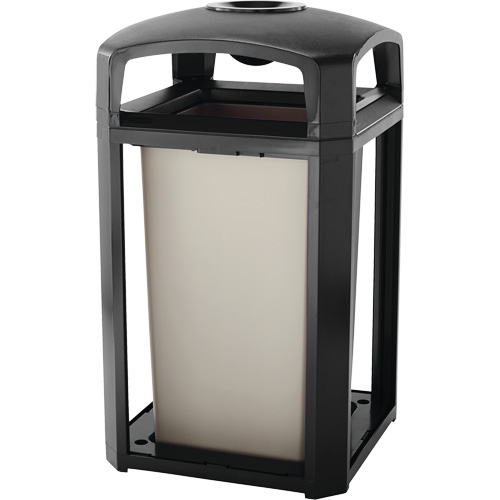 Cendrier et corbeille pour d&eacute;chets de s&eacute;rie classique de s&eacute;rie Landmark, Plastique, Capacit&eacute; 50 gal. US, Hauteur 46-1/2" Waymarc Industries Inc