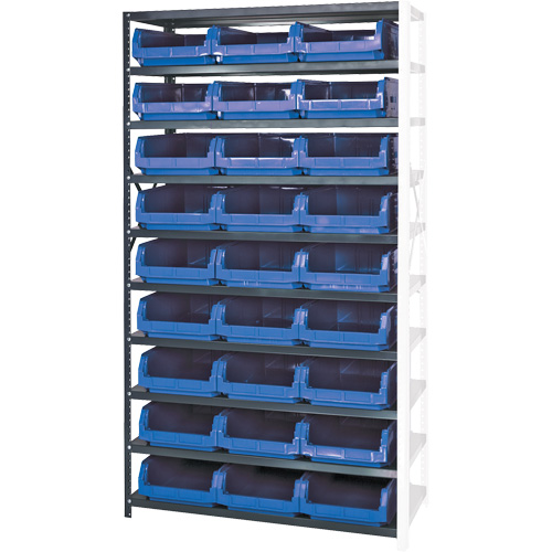&eacute;l&eacute;ment de rayonnage avec bacs empilables, Acier, Bac Magnum, Capacit&eacute; 650 lb, 42" la x 76" h Waymarc Industries Inc
