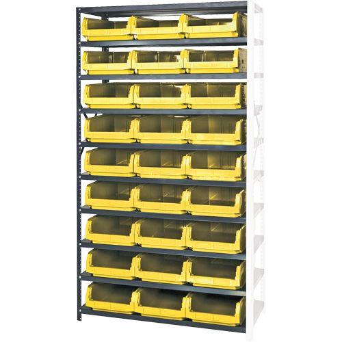 Shelving Unit with Stacking Bins, Steel, Magnum Bin, 650 lbs. Capacity, 42" W x 76" H Waymarc Industries Inc