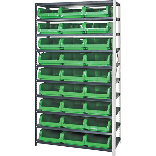 &eacute;l&eacute;ment de rayonnage avec bacs empilables, Acier, Bac Magnum, Capacit&eacute; 650 lb, 42" la x 76" h Waymarc Industries Inc