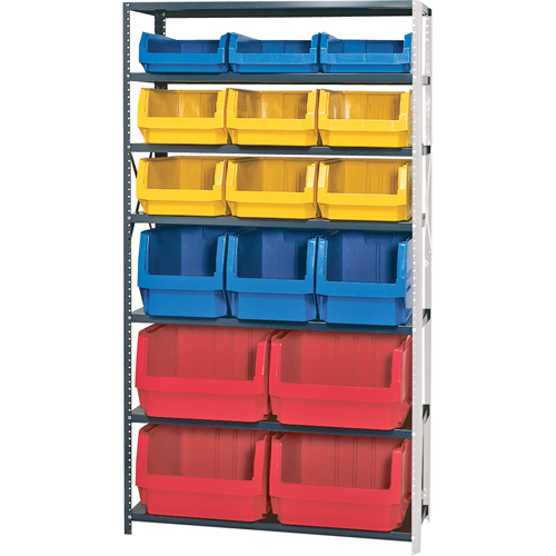 &eacute;l&eacute;ment de rayonnage avec bacs empilables, Acier, Bac Magnum, Capacit&eacute; 650 lb, 42" la x 76" h Waymarc Industries Inc