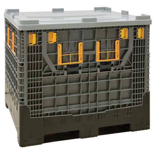 Contenant de vrac pliable, 47,2" lo x 39,4" la x 39,4" h, Gris Waymarc Industries Inc