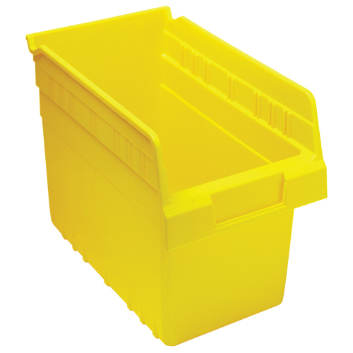 Store-Max Shelf Bins, 6-5/8" W x 8" H x 11-5/8" D, Yellow, 44 lbs. Capacity Waymarc Industries Inc