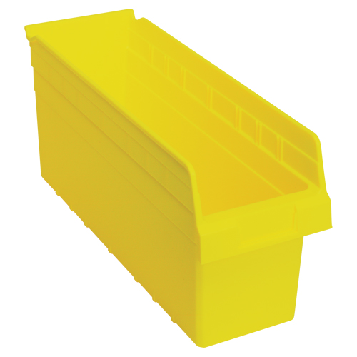 Store-Max Shelf Bins, 6-5/8" W x 8" H x 17-7/8" D, Yellow, 56 lbs. Capacity Waymarc Industries Inc