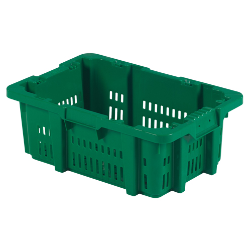 Contenant en plastique Stack-N-Nest pour la manutention des aliments, 16" x 23,9" x 8,8", Vert Waymarc Industries Inc