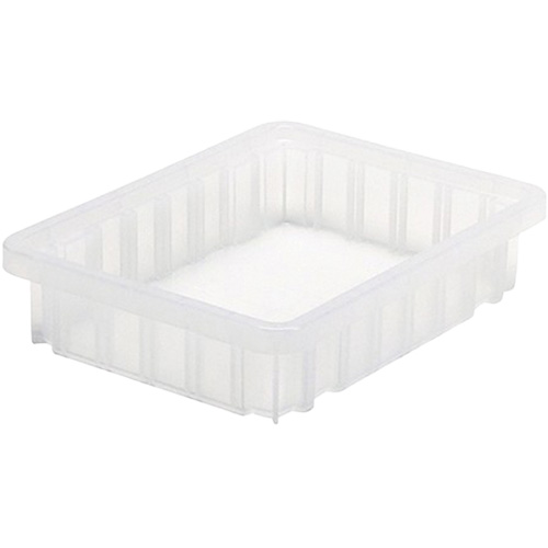Divider Box&reg; Container, Plastic, 10.875" W x 8.25" D x 2.5" H, Clear Waymarc Industries Inc