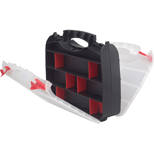 Plastic Compartment Box, 10.25" W x 12.25" D x 3" H, 32 Compartments Waymarc Industries Inc