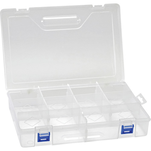 Boîte &agrave; compartiments en plastique, 7,75" la x 11,75" p x 2,2" h, 10 compartiments Waymarc Industries Inc