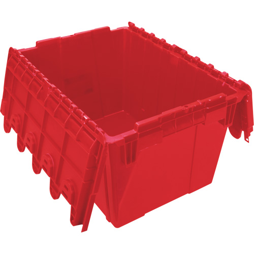 Contenant de distribution en plastique avec dessus basculant, 21,65" x 15,5" x 12,5", Rouge Waymarc Industries Inc