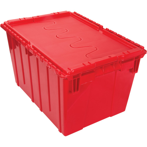 Contenant de distribution en plastique avec dessus basculant, 21,65" x 15,5" x 12,5", Rouge Waymarc Industries Inc