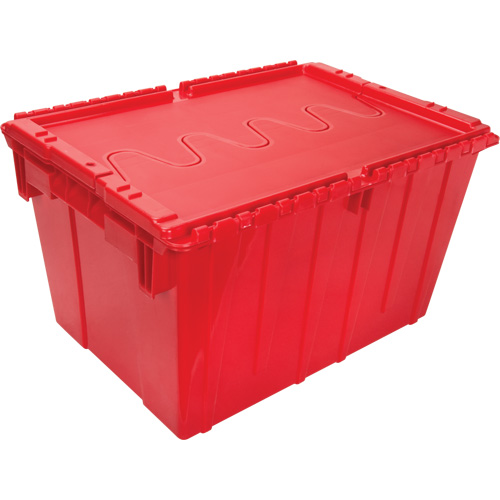 Contenant de distribution en plastique avec dessus basculant, 21,65" x 15,5" x 12,5", Rouge Waymarc Industries Inc