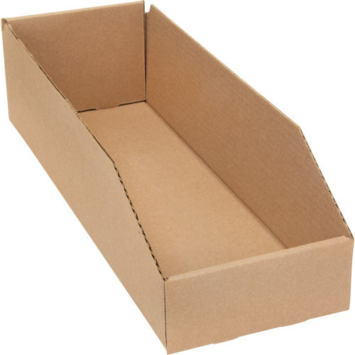 Deep Corrugated Parts Bins, 5-3/4" W x 17-1/4" D x 4-1/2" H, Beige Waymarc Industries Inc