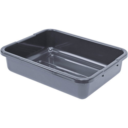 All-Purpose Ribbed-Bottom Storage Tub, 5" H x 15" D x 21" L, Plastic, Grey Waymarc Industries Inc